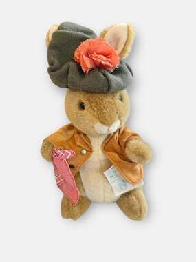 NWT Vintage Eden Beatrix Potter Benjamin Bunny Plush Stuffed Animal with Hat